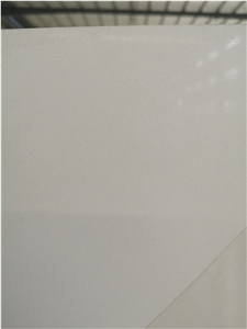 Silvery Pure Color Quartz Slab Zd-6152