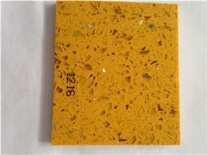 Solid Yellow Quartz Stone Slabs