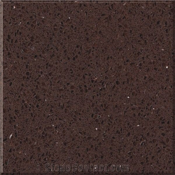 Sparkle Surface Brown Quartz Stone Slabs