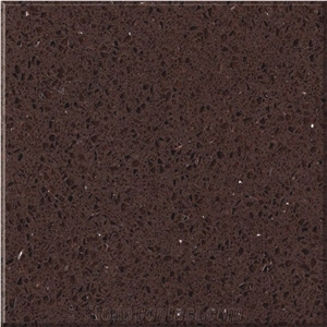 Sparkle Surface Brown Quartz Stone Slabs