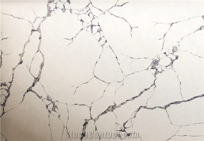 Super White Carrara Quartz Slabs
