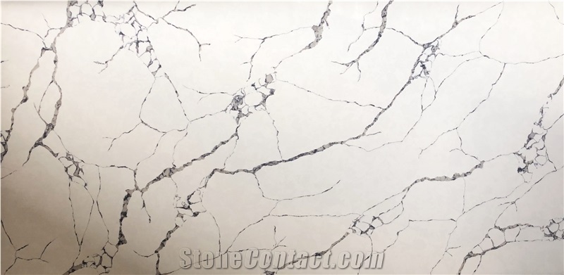 Super White Carrara Quartz Slabs