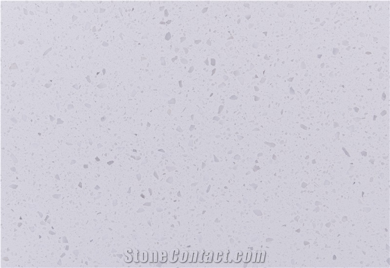 White Monochromatic 1212 Quartz Stone Slabs