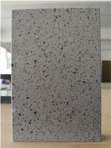 Zd-1219 Crystal Grey Quartz Stone Slabs