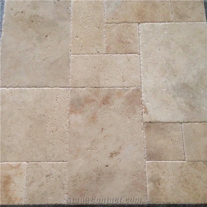 Edge Breaking Ivory Light Travertine French Pattern Set