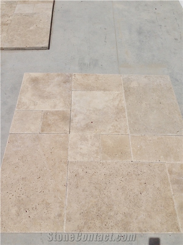 Edge Breaking Ivory Light Travertine French Pattern Set
