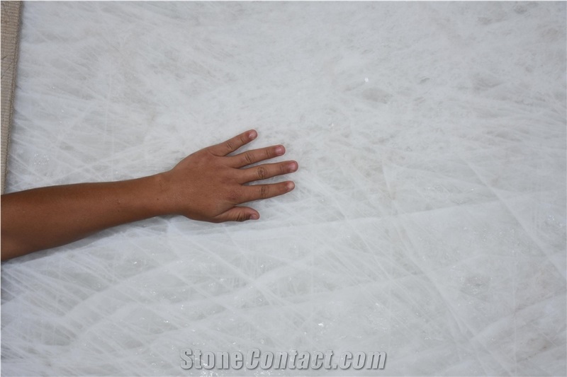 Bianco Cristallo Quartzite Slabs