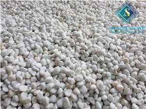 Polished Vietnam Snow White Pebble Marble