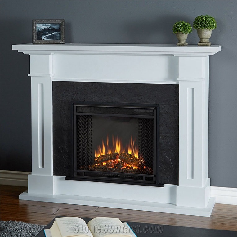 Artificial Marble Beige Colors Fireplace Factroy