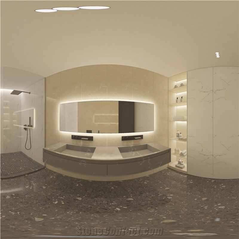 Artificial Stone Grey Marble Slab Tile for Vanity Top