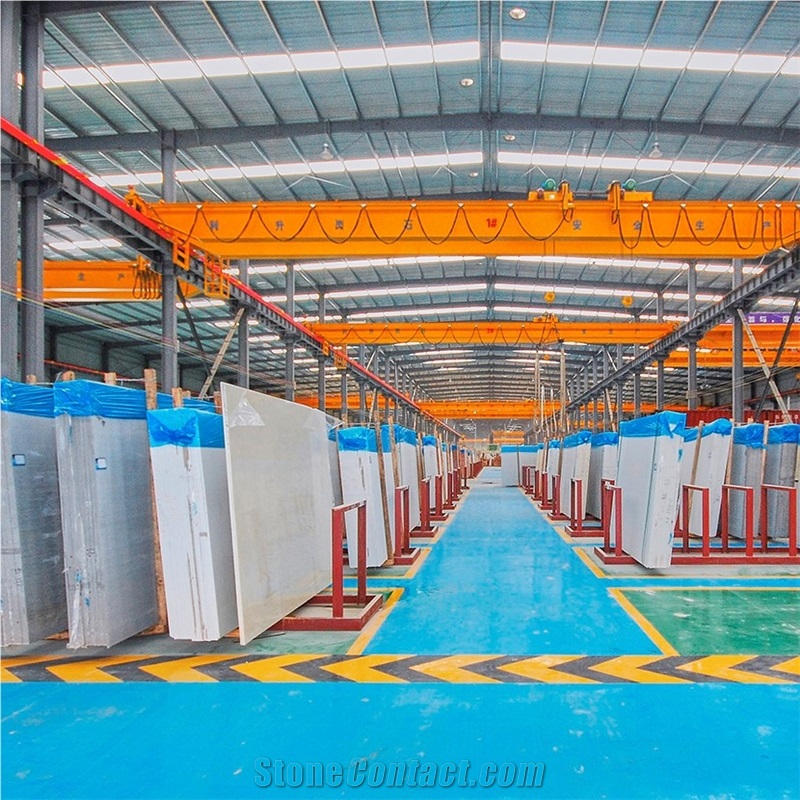 Silver White Marble Artificial Solid Surface Slab