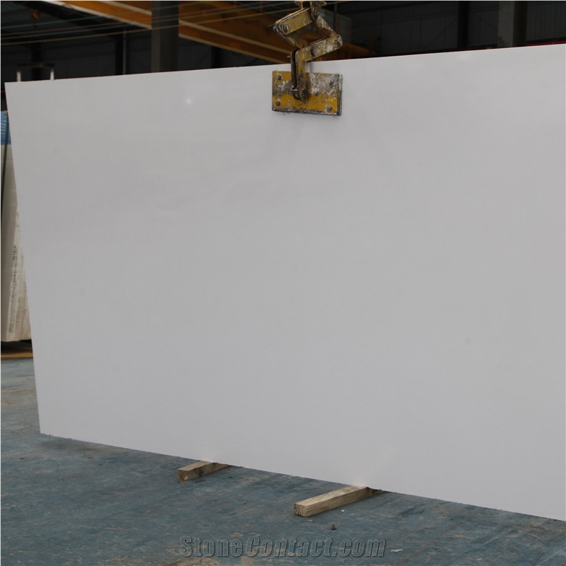 Snow White Slabs Artificial Marble Solid Surface