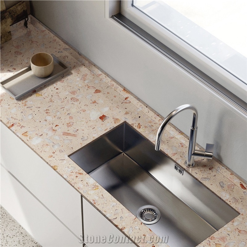 Terrazzo Inorganic Stone Slab Kitchen Tiles
