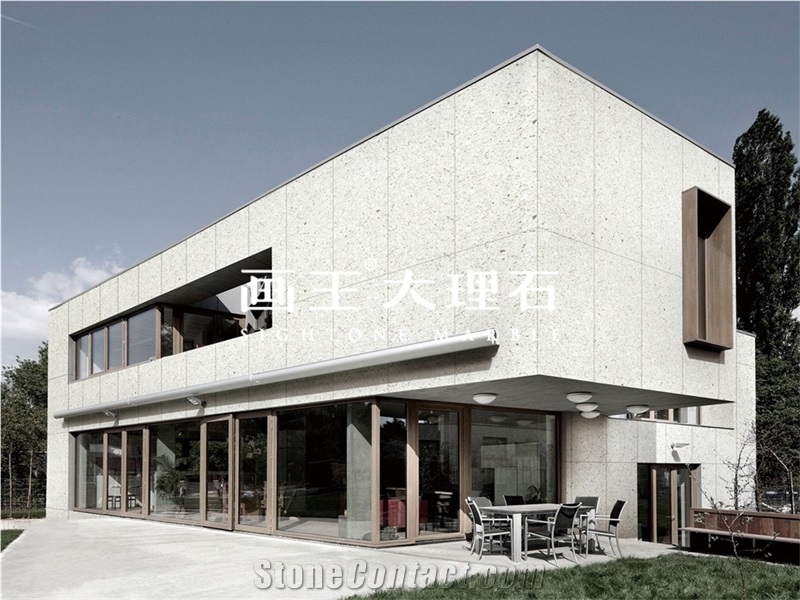 Terrazzo Tiles for Facade Calacata White Hwn711