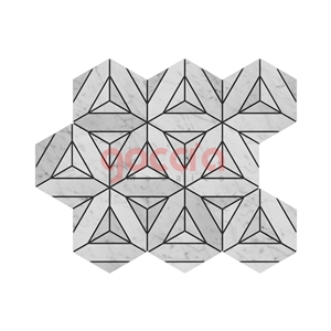 Delta Mosaic - Bianco Carrara Marble Pattern Mosaic