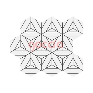 Delta Mosaic - Bianco Dolomite Marble Pattern Mosaic