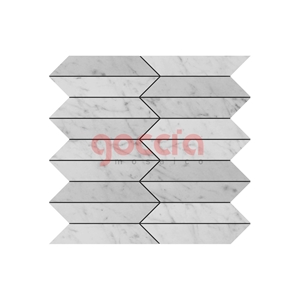Picket Mosaic - Bianco Carrara Marble Mosaic
