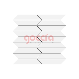 Picket Mosaic - Bianco Dolomite Marble Pattern Mosaic