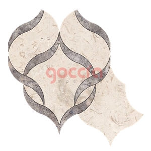 Veronica - Myra Beige Marble & Silver Travertine Mix Mosaic Pattern Veronica - Myra Beige Marble & Silver Travertine Mix Mosaic Pattern