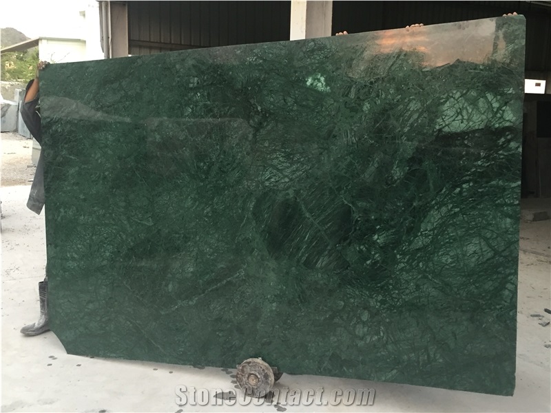 Verde Guatemala, Forest Green Marble Slabs