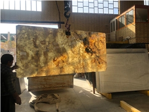 Onyx Slabs, Iran White Onyx