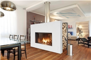 Carrara Bianco Quartz Slab