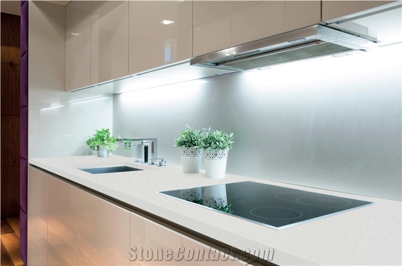 Echo White Quartz Slab
