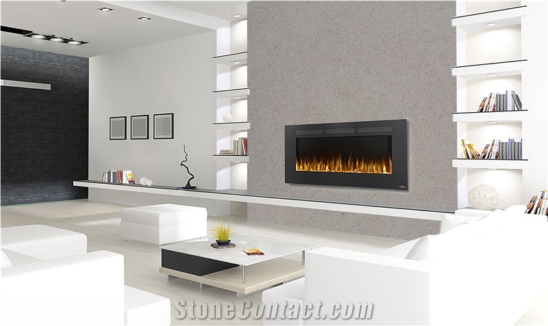 Gray Shimmer Quartz Slabs