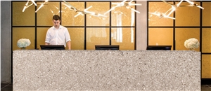 Hazel Lite Quartz Slab
