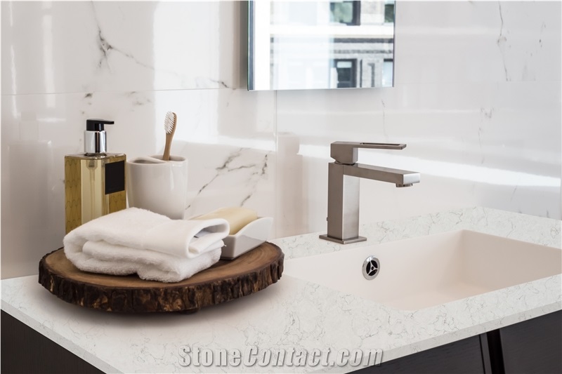 Toffee Lite Quartz Slab