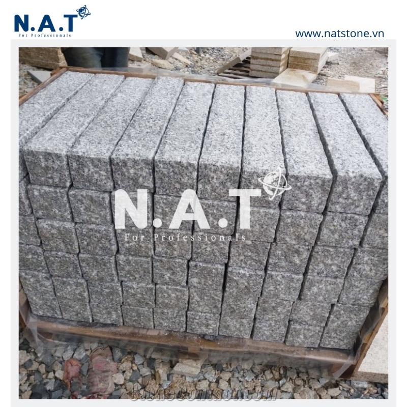 Vietnam White Granite Palisades Flamed Or Cleaved