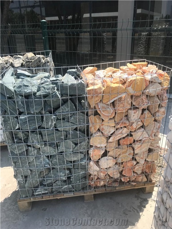 Tumbled Stone Gabion for Garden Design