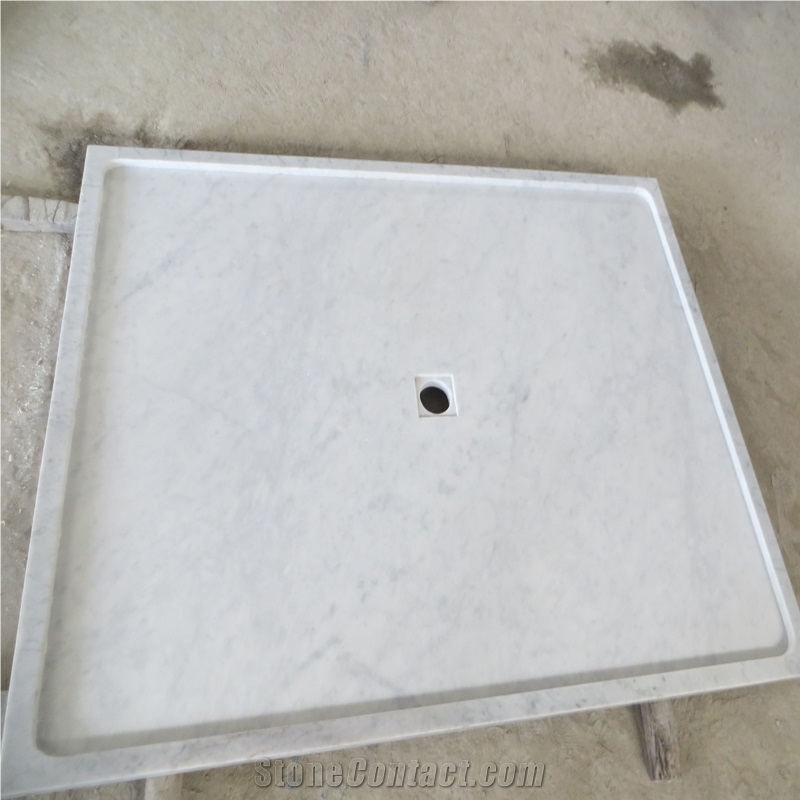 Bianco Carrara Marble Shower Tray, Bathroom Bases