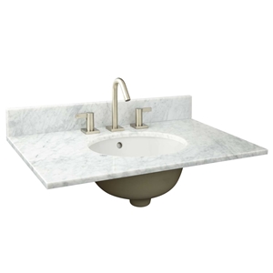 Bianco Carrara Marble Vanity Top / Bathroom Counterptop Hotel Design