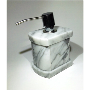 Bianco Carrara Vento Marble Bathroom Dispenser
