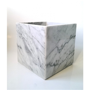 Bianco Carrara Vento Marble Bathroom Dispenser