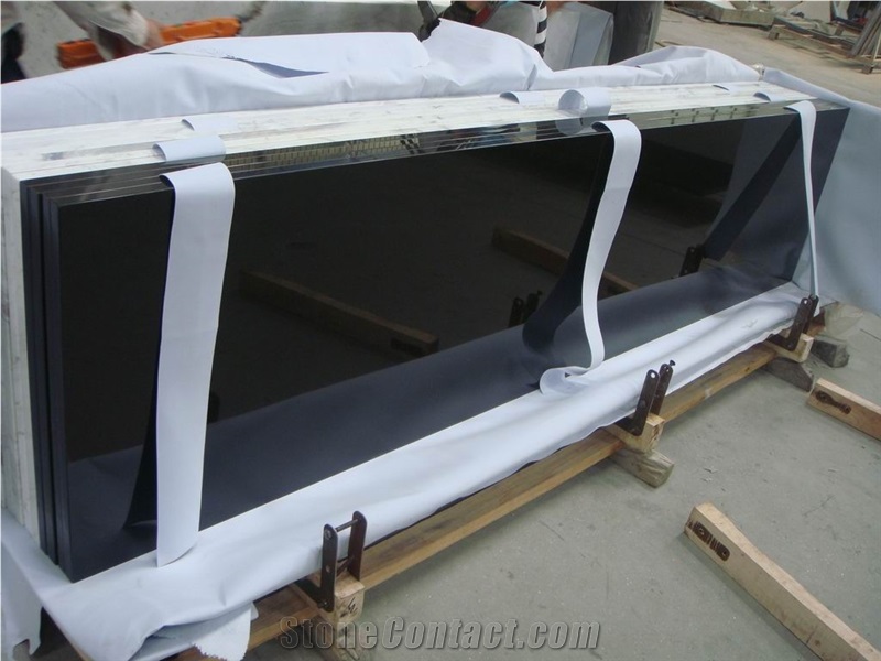 China Absolute Shanxi Black Granite Custom Kitchen Countertop Polished