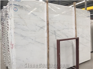 China Bianco Carrara White Marble Slab, Floor Pattern Tile