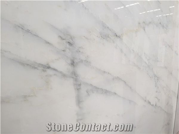 China Bianco Carrara White Marble Slab, Floor Pattern Tile