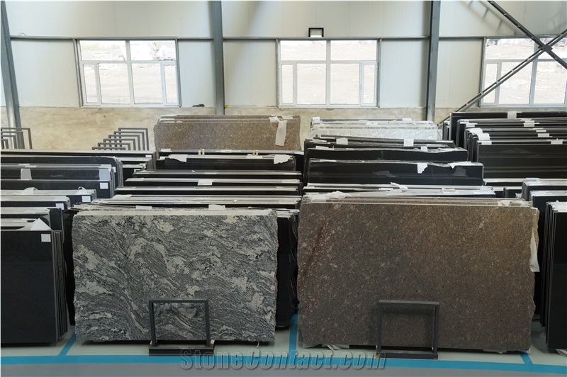 China Desert Brown Diamond Granite Slab / Floor Tile