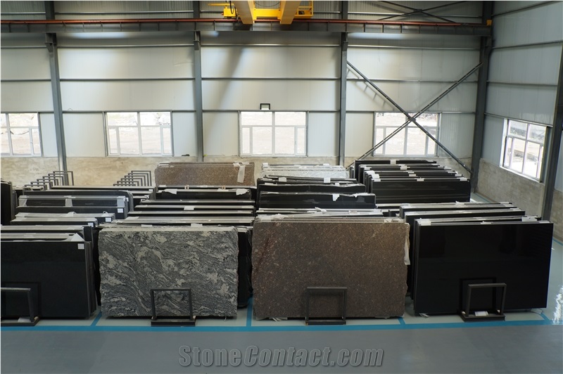 China Desert Brown Diamond Granite Slab / Floor Tile