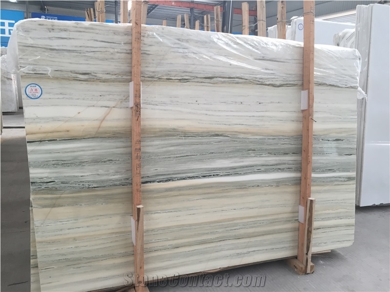 China Ocean Blue Wooden Vein Marble Slab