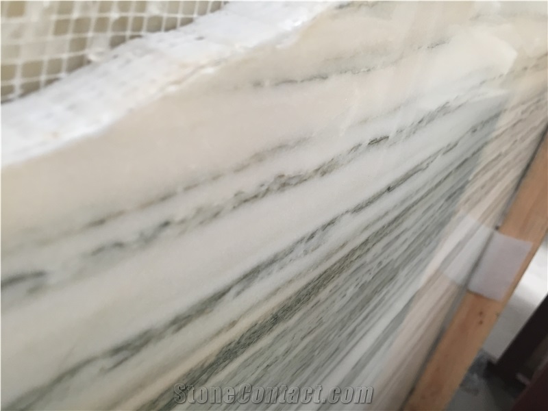 China Ocean Blue Wooden Vein Marble Slab