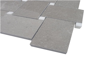 Cinderella Grey Marble Mosaic Tile Z Shaped Wall Panel