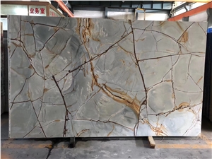 Crystal Imperiale Quartzite Slab - Brazil Luxury Stone for Kitchen
