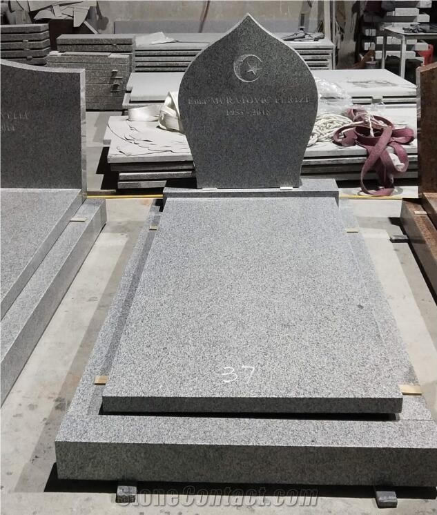 G603 Grey Granite Monolith Moument, Padang Light Sesame Gray Tombstone