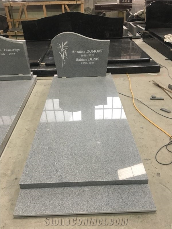 G603 Grey Granite Monolith Moument, Padang Light Sesame Gray Tombstone