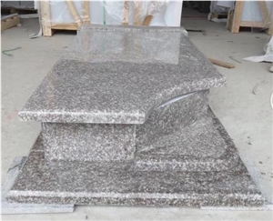 G664 Pink Violet Granite Headstone, Tombstone