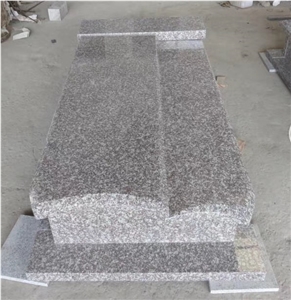 G664 Pink Violet Granite Headstone, Tombstone