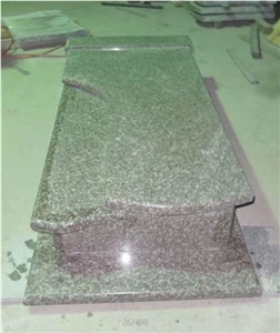 G664 Pink Violet Granite Headstone, Tombstone